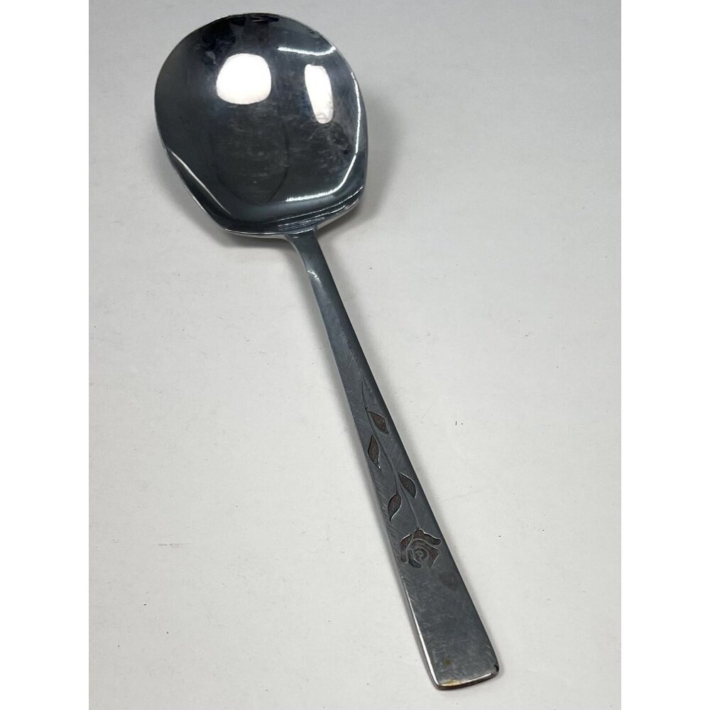 1974 Oxford Hall Florentine Hall Stainless 8.5" Solid Smooth Casserole Spoon